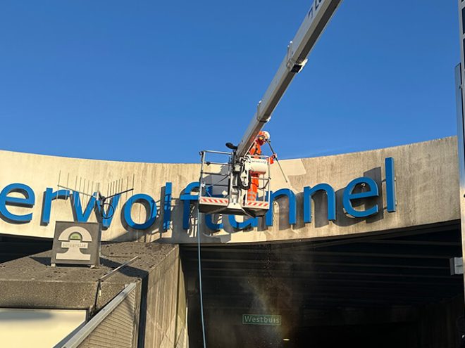 Gevel reinigen Waterwolftunnel